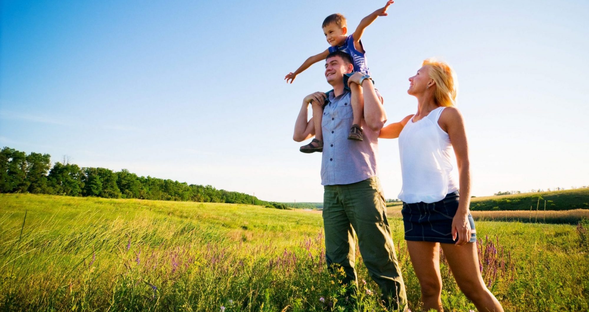 enjoying the life together happy family having fun outdoors