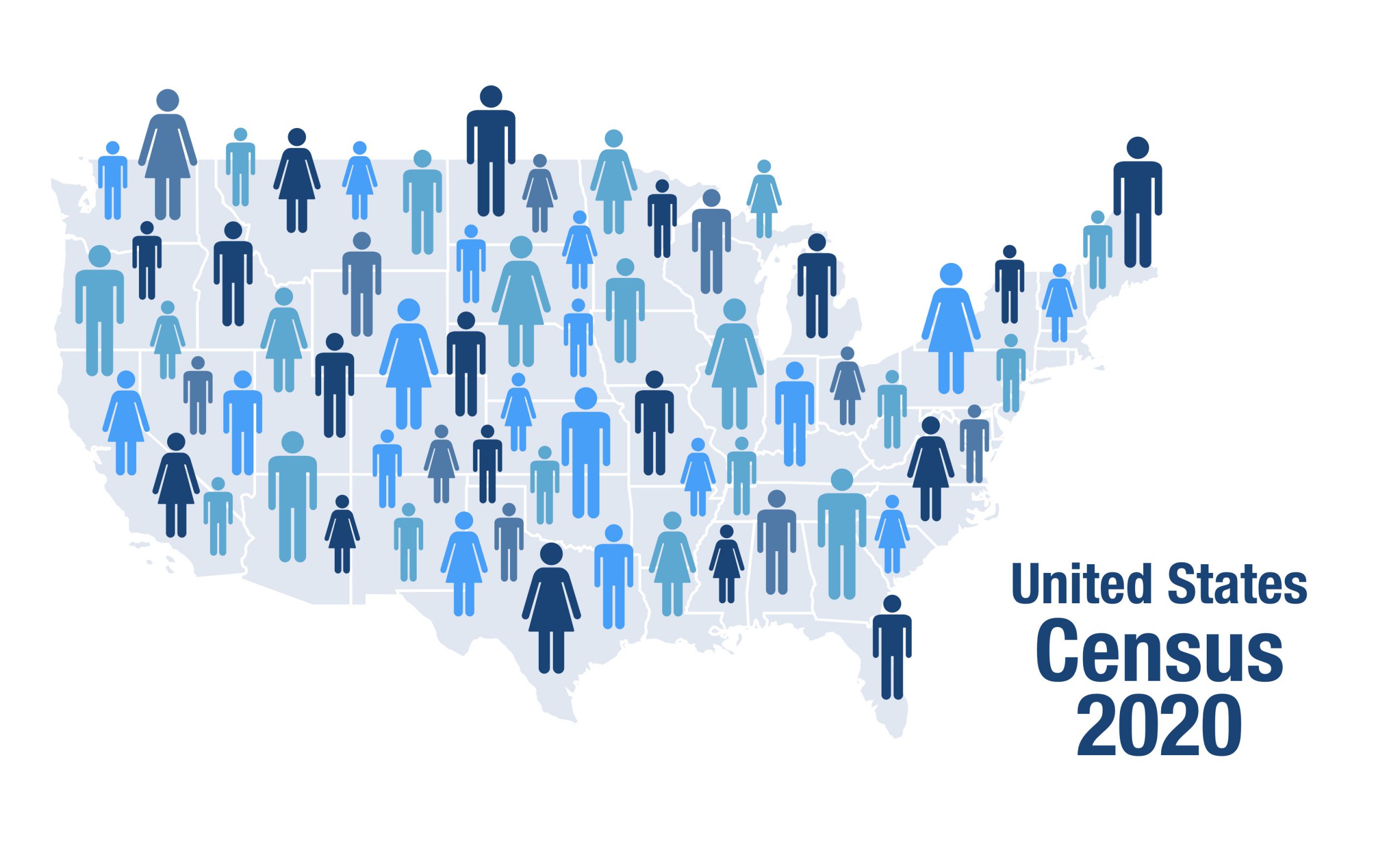 Population map of the United States for the 2020 census NCHA
