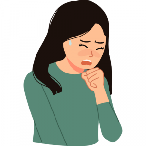 woman coughing